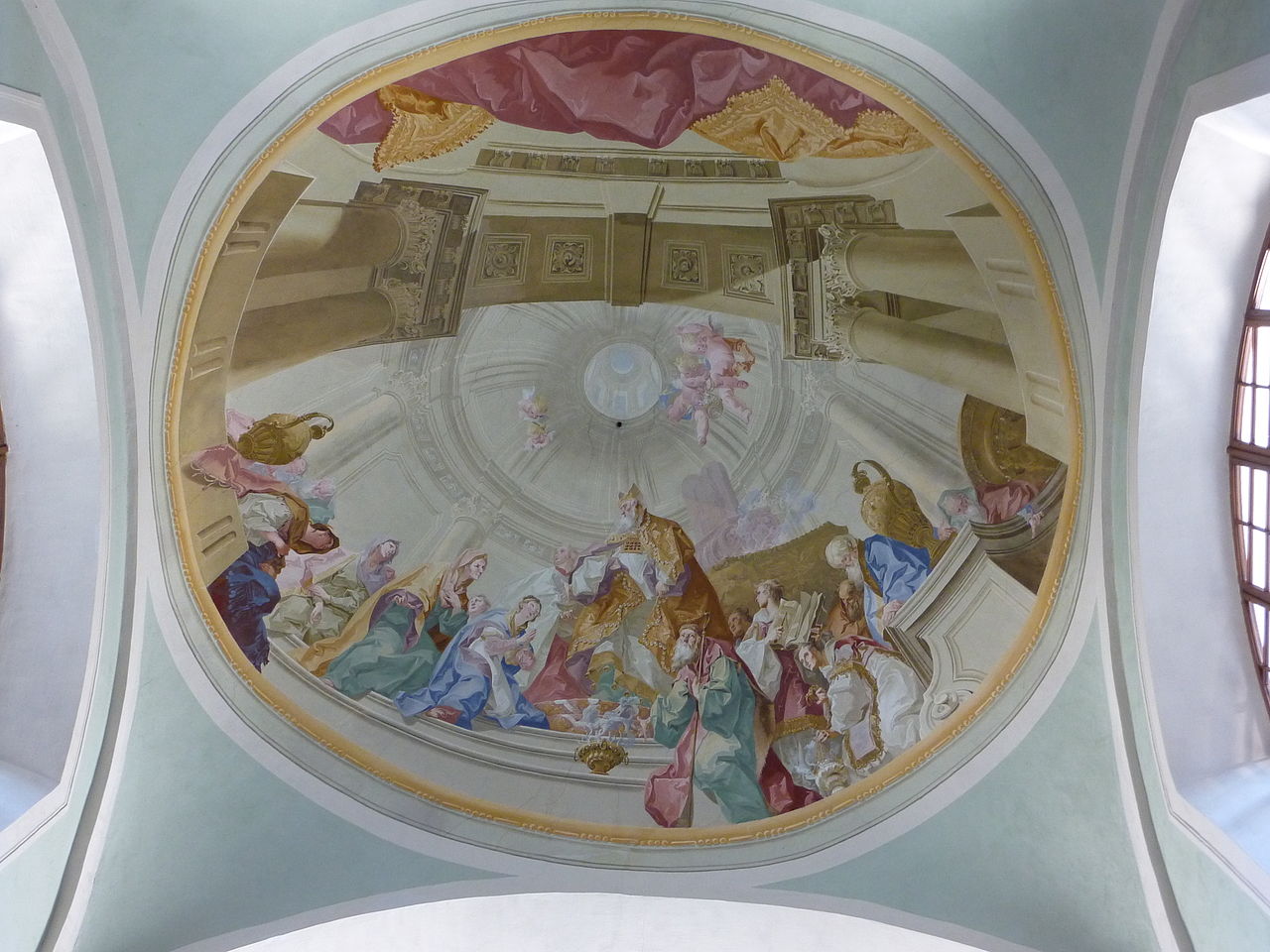 Scnick freskov vzdoba bvalho kolegitnho kostela Kleinmariazell z let 1764-65